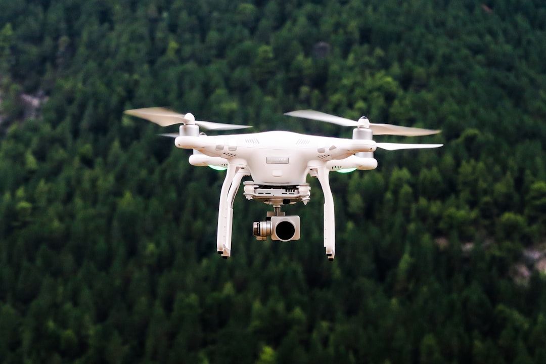 Commercial drone in flight capturing telemetry and flight logs analyzed by Airdata UAV