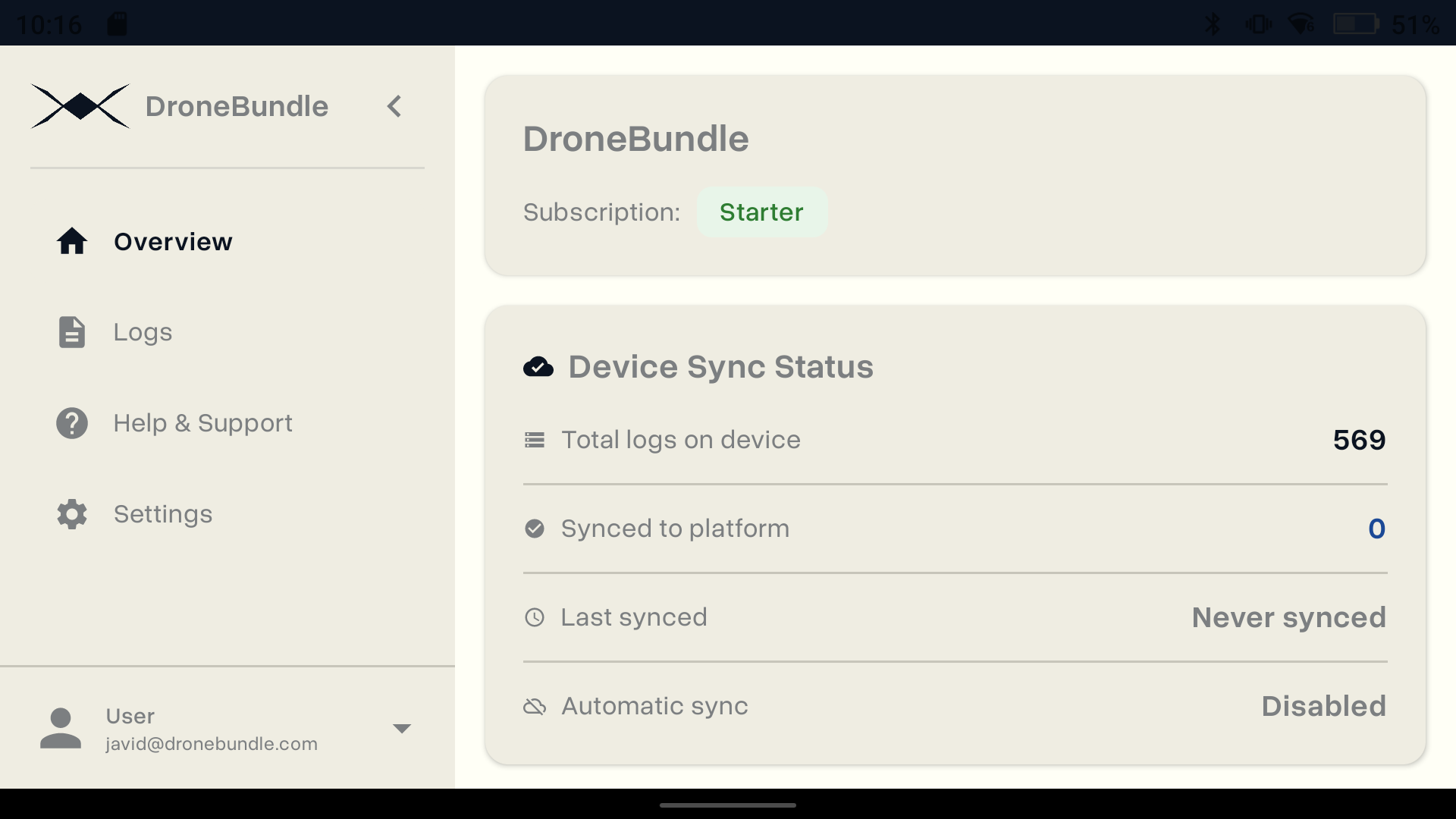 DroneBundle Android App Overview