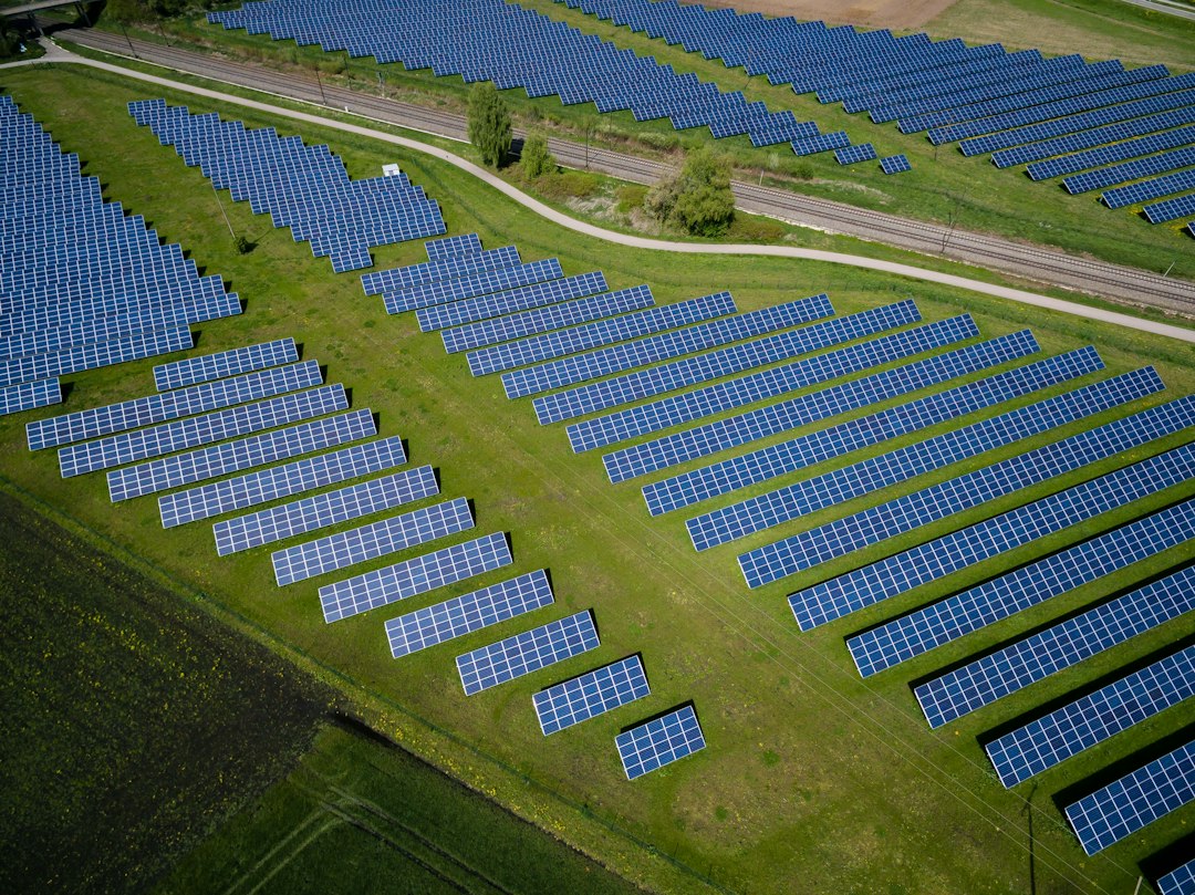 Aerial view of a solar farm, the kind of site a DJI Dock 3 patrols and inspects on a schedule