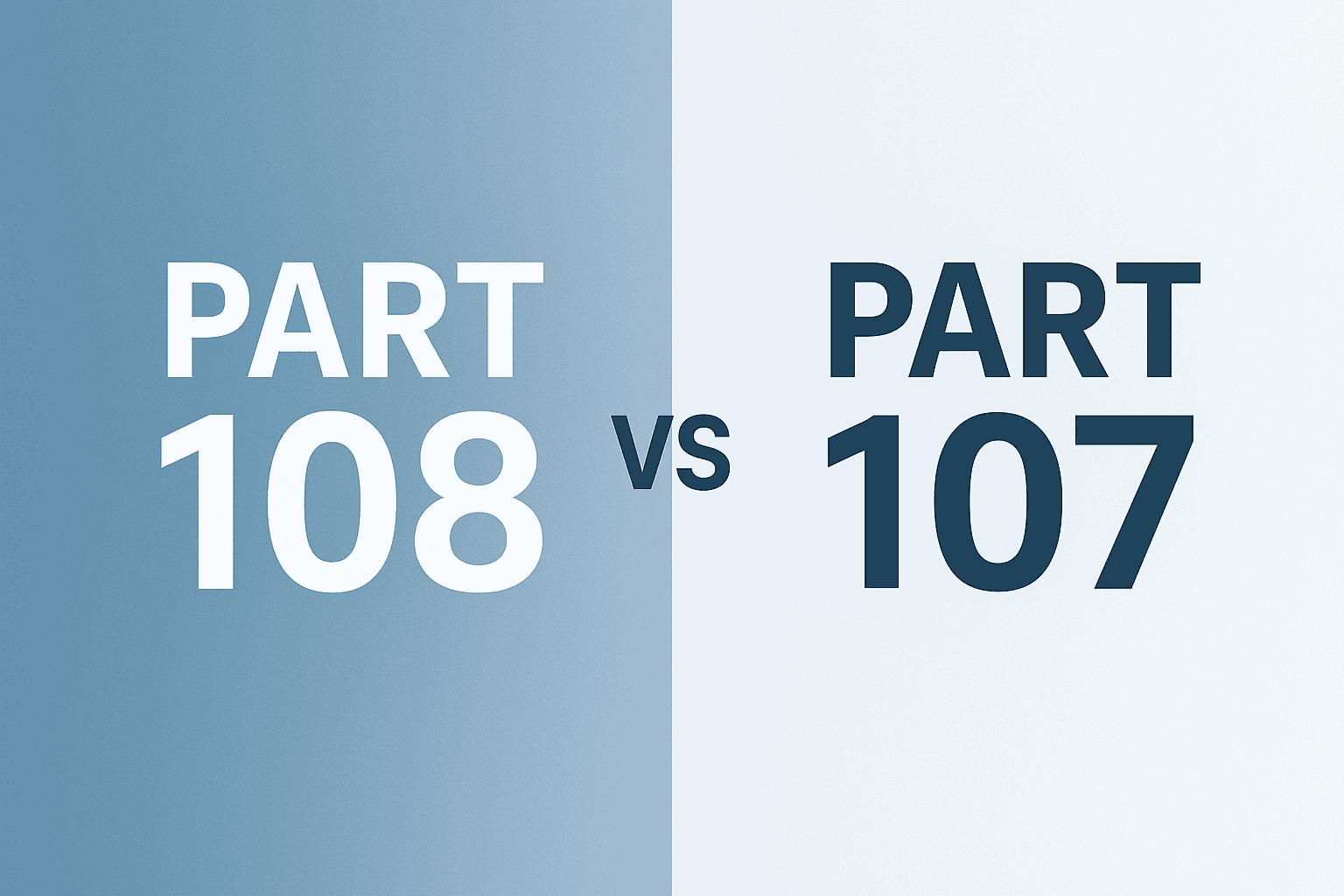 Cover Image for Part 108 vs Part 107: Complete Comparison Guide for Drone Operators