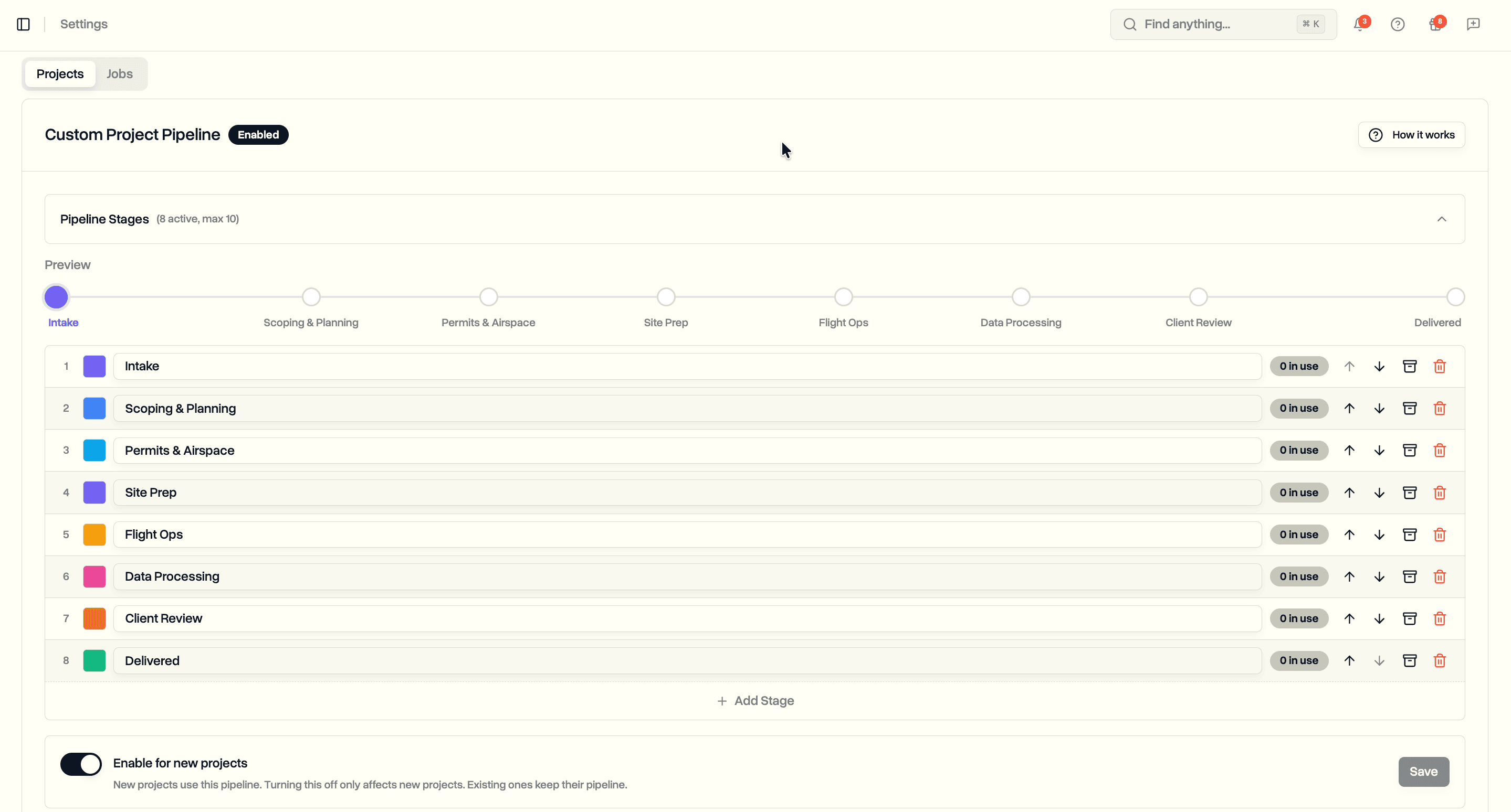 Custom Status Pipelines: Build Project and Job Workflows That Match Your Operation