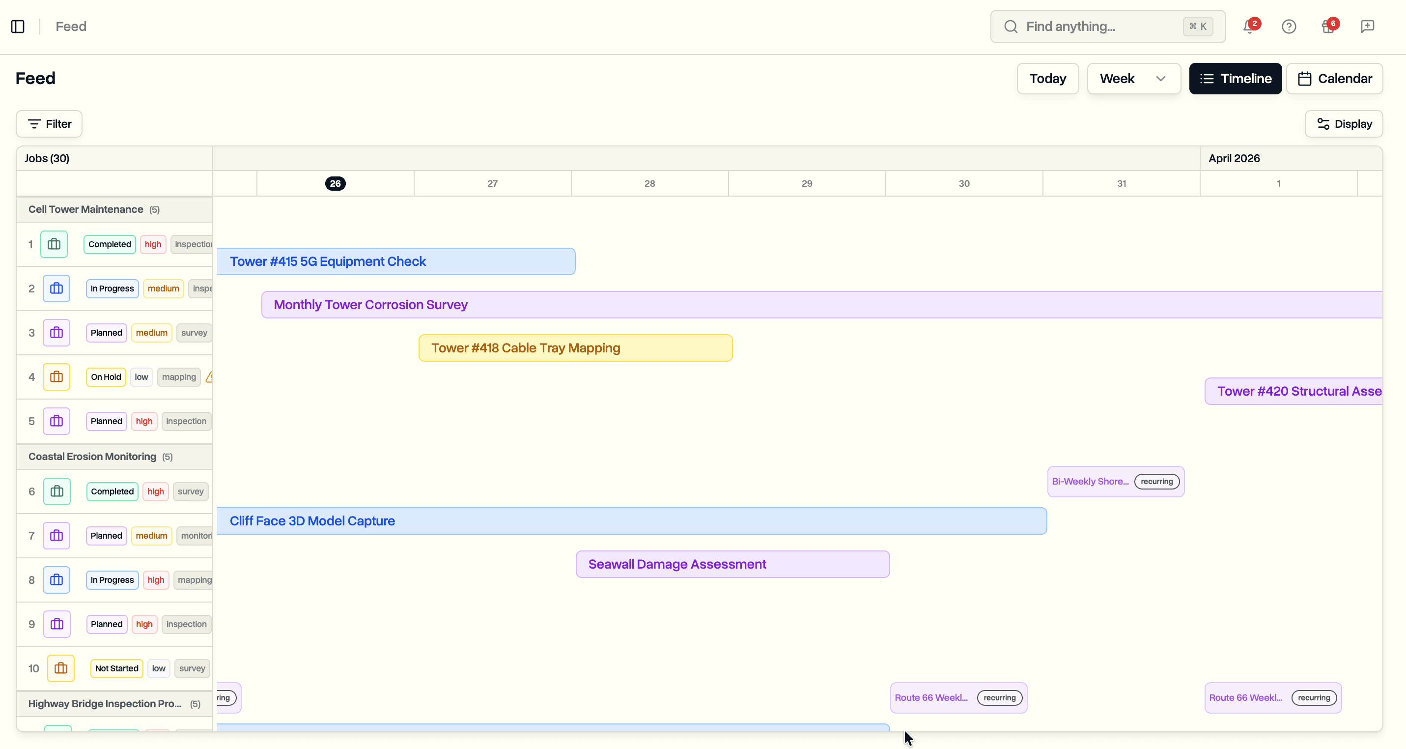Cover Image for Job Feed: Timeline View, Filters, and Display Settings