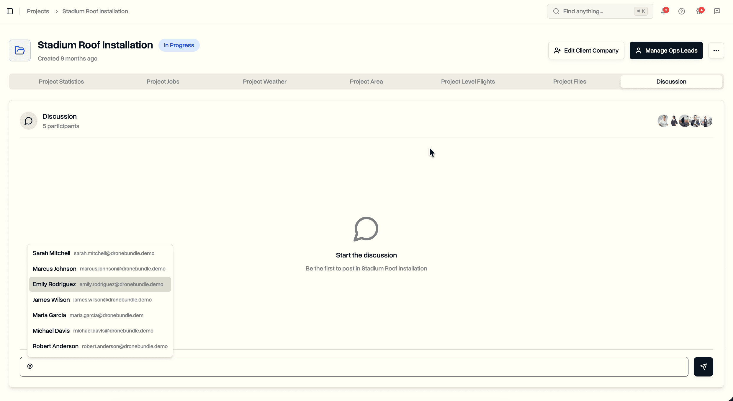 Project Discussion: Mention a Teammate and They Get an Email